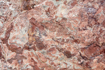 Stone texture during the development of an old marble quarry near the village of Artyshta