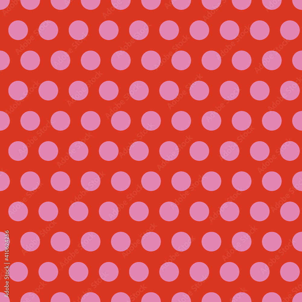 Poster red and pink polkadots repeat pattern print background