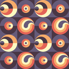 Abstract background geometric concept design. Seamless pattern graphic poster. Circles shapes. Vector illustration. 