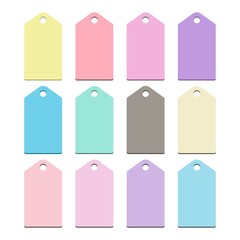 Product label set. Colorful product labels. Abstract elements, vector illustration isolated on backgrounds. Gift tags vector.