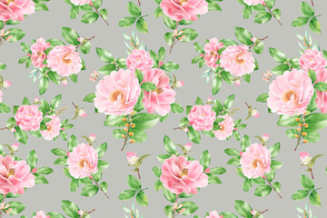 Floral seamless pattern floral blooming