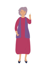 old woman strong avatar character