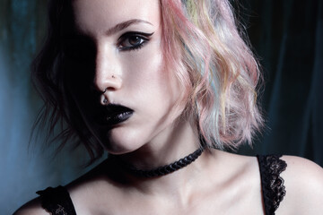 Women's portrait with gothic make-up
