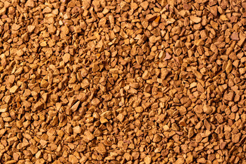 instant coffee grains isolated on white background