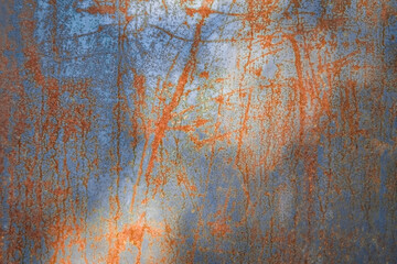 Rusty metal texture. Grunge texture of old rusty metal with scratches and cracks.