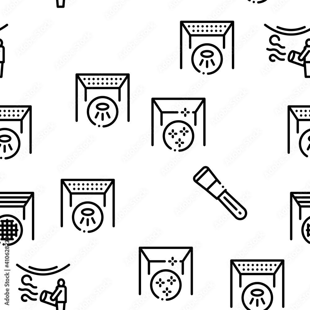 Poster stretch ceiling tile seamless pattern vector thin line. illustrations