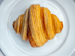 Croissant, the Austrian origin  buttery, flaky, viennoiserie pastry. Made of layered yeast-leavened dough