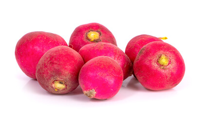 Small garden radish an isolated on white background