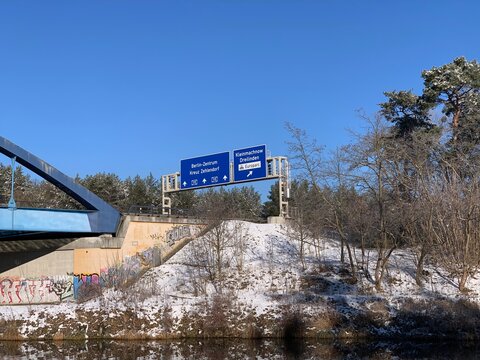 Autobahn A 115 Br&uuml;cke &uuml;ber Teltowkanal