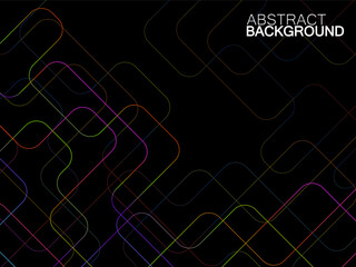 Abstract technology background with colorful communication lines. Vector illustration