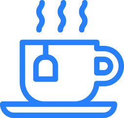 hot tea with tea bag icon