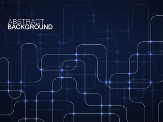 Abstract technology background with glowing communication lines. Vector illustration