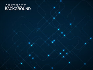 Abstract technology background with glowing communication lines. Vector illustration