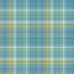 Seamless pattern in discreet green, blue, violet and yellow colors for plaid, fabric, textile, clothes, tablecloth and other things. Vector image.