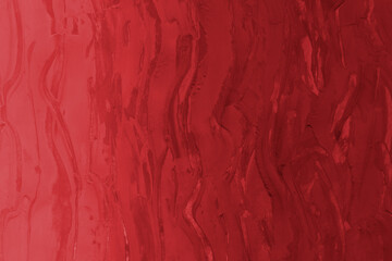Modern contemporary acrylic background. Red texture made with a palette knife. Abstract painting on paper. Mess on the canvas.