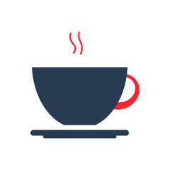 Hot coffee icon. Tea icon. hot coffee and tea icon with vector illustration, vector, flat design. 