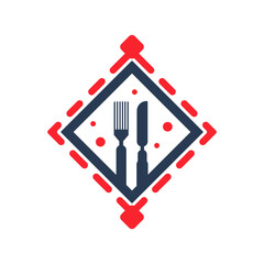 Restaurant icon. Chef hat, food eating icon. vector, flat style, two color, black shape icon