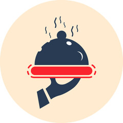 Fototapeta premium Food Icon. Restaurant food, hot food icon. warm food, food dining, lunch icon