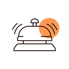 Counter bell, hotel, service vector icon
