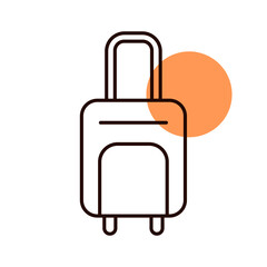 Baggage, luggage flat vector icon