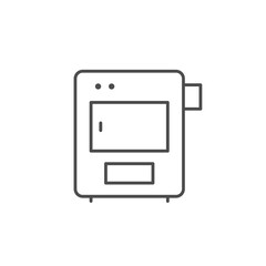 Solid fuel boiler line outline icon