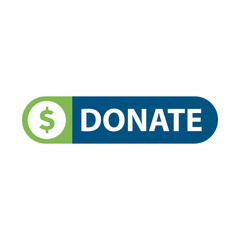 Vector logo of money donate, blood donation