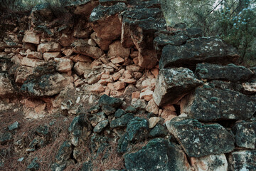 Dry Stone in Teruel province. Spain