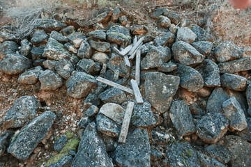 Dry Stone in Teruel province. Spain