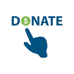 Vector logo of money donate, blood donation