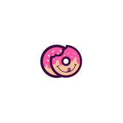 donuts icon. flat vector illustration donut food icon banner menu restaurant cafe menu design