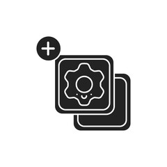Widgets glyph black icon. SMM promotion. Sign for web page, mobile app, button, logo. Vector isolated element.