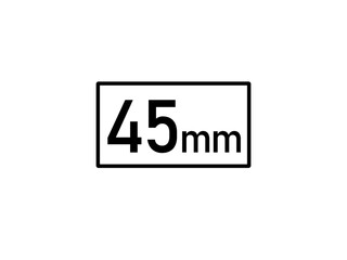 Fototapeta premium 45 millimeters icon vector illustration, 45&nbsp;mm size
