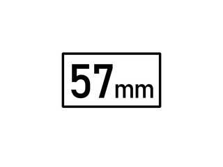 Obraz premium 57 millimeters icon vector illustration, 57&nbsp;mm size