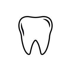 Tooth  black vector icon. dentist icon 