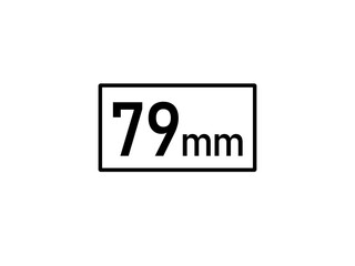 Fototapeta premium 79 millimeters icon vector illustration, 79&nbsp;mm size