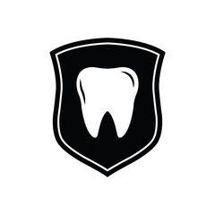 Tooth protect icon. Teeth clinic icon