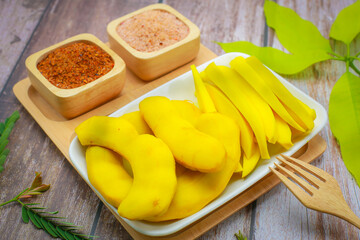 Pickled fruit marinated in salt and pepper