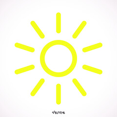 Sun icon. Trendy vector summer symbol.