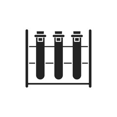 Immunological blood test black glyph icon. Medical and scientific concept. Laboratory diagnostics. Pictogram for web, mobile app, promo.