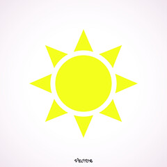Sun icon symbol illustration, Sunlight design weather. Flat sunshine isolated set of sun logo.