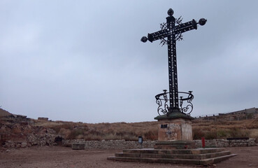 Belchite ghost town ruined in battle during the Spanish Civil War, Zaragoza, Spain