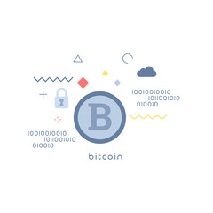 bitcoin concepts.bitcoin modern vector illustration