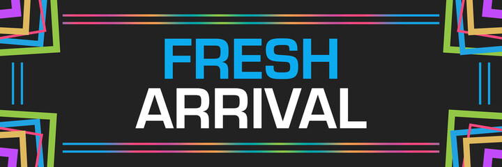 Fresh Arrival Dark Colorful Random Borders Horizontal 