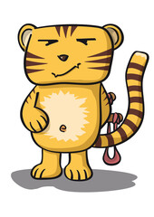 Kleiner Tiger hat was angestellt