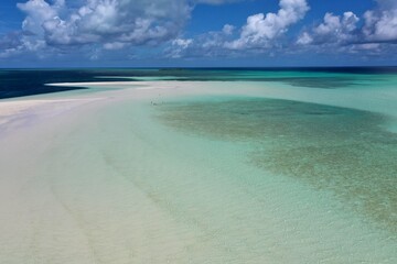 Bahamas Sand Bar Ariel View