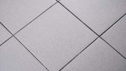 Grey tiles on the floor