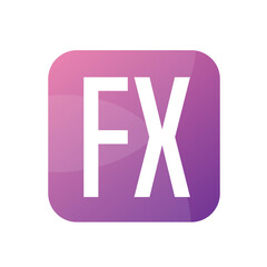 FX Letter Logo Design With Simple style