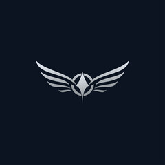 eagle wings masculine concept logo designs vector