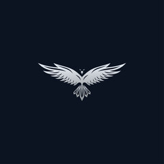 Fototapeta na wymiar eagle wings masculine concept logo designs vector