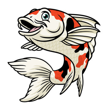 cartoon character of koi fish